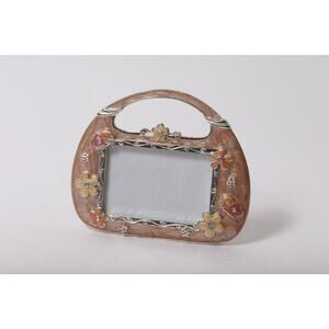 Sheffield, Picture Frame, Purse Shape, Flowers and Butterflies, ~ 260128-WH 921